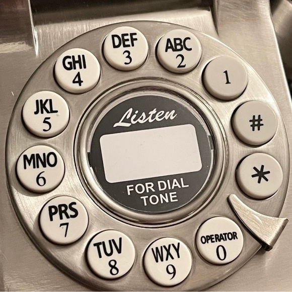 Retro 50’s stainless steel finish landline phone NWOT - Picture 5 of 10